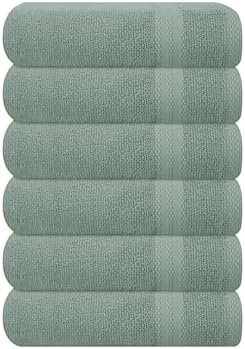 GLAMBURG Ultra Soft 6-Piece Hand Towel Set 16x28-100% Ringspun Cotton by GLAMBURG