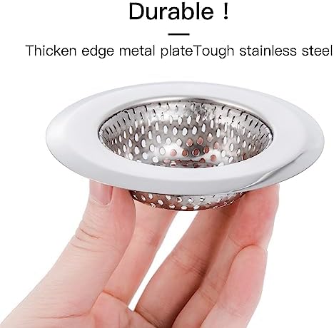 CORNERJOY 4 Pack Heavy Duty Stainless Steel Kitchen Sink Drain Strainer - Image 7