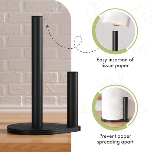 Kitchen Paper Towel Holder, Paper Towel Roll Holder, Waterproof, Quick Assembly - Image 4