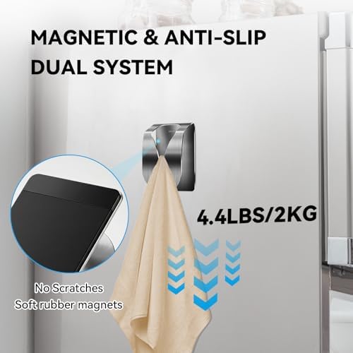 KIHOGEM 4Pcs Magnetic Towel Hook Holder - Image 3