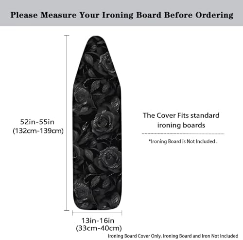 Black Rose Ironing Board Cover - Image 3