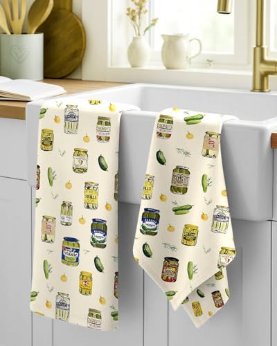 Miss Adola 150GSM Flour Sack Kitchen Towels Set of 2, Canned Kimchi - Image 2