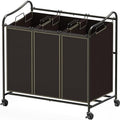 Simple Houseware Heavy Duty 3-Bag Laundry Sorter Rolling Cart by SimpleHouseware