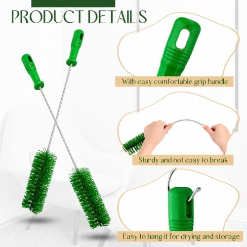 Baderke 2 Pcs Drain Brush Pipe Cleaning Tube Brush, 19.7 x 2 Inch - Image 3