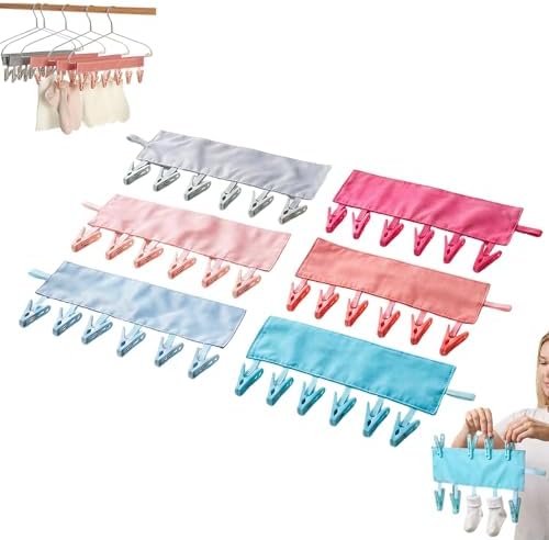 6 Pack Portable Folding Travel Hanger by muxou