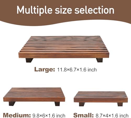 Kitchen Sink Tray for Bathroom Counter Decorative Wooden Riser Soap Holder - Image 6