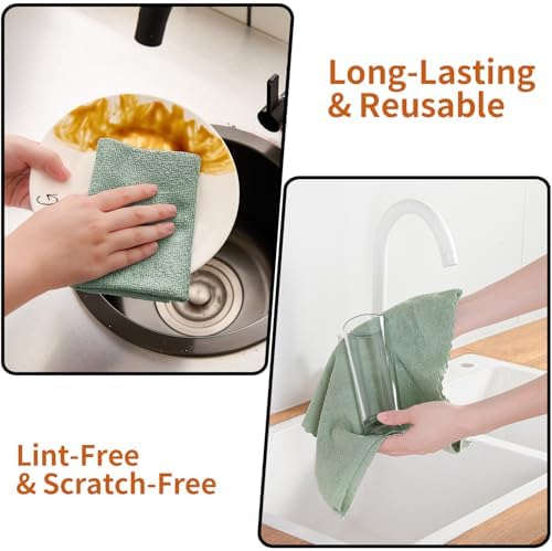 80 Pack Microfiber Cleaning Cloth Roll, Lint Free Rags & Tear Away Reusable - Image 5