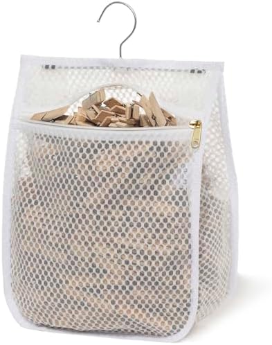 Mesh Clothespin Bag for Clothesline Outdoor, Clothes pin Bag by KOOZTI