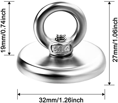 VNDUEEY 100 LBS Strong Magnetic Hooks, 10 Pack Magnet Hooks Rare Earth - Image 6