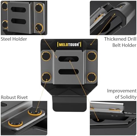 MELOTOUGH Drill Holder for Tool Belt, Drill Holster, Tape Measure Holder - Image 2