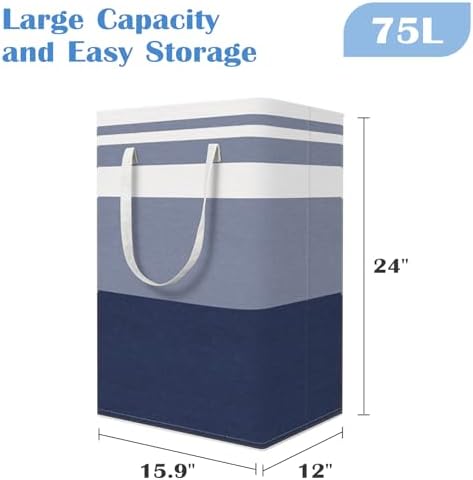 BlissTotes 3-Pack Laundry Basket, Collapsible Laundry Hamper - Image 2
