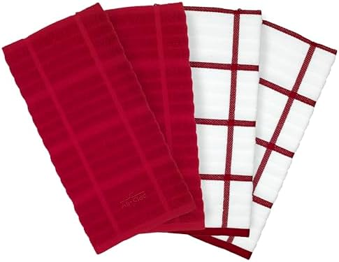 All-Clad Solid & Coordinate Kitchen Towels: Highly Absorbent, Super Soft Long by All-Clad