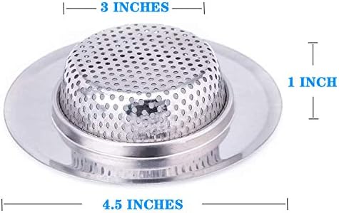 2 Pack 4.5 Inch Stainless Steel Sink Strainer Basket - Image 3