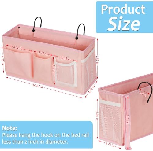 Lilithye Bedside Caddy, Bedside Storage Bag Hanging Organizer - Image 4