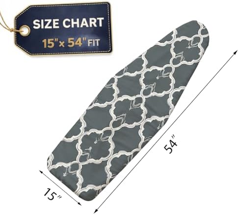 Ironing Board Cover Standard Size 15 x 54 Inch, Scorch and Stain Resistant - Image 3