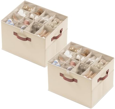 Ornavo Home Linen Large Shoe Storage Organizer Bins 2 Pack by OrnavoHome