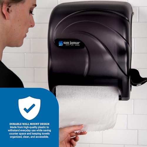 San Jamar Element Paper Towel Dispenser, Manual Lever Roll Storage Solution - Image 4