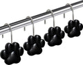 12-Piece Cat Paw Print Shower Curtain Hooks by CTOHN