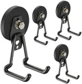 Heavy Duty Magnetic Garage Hooks, 4 Pack Strong Large Magnet Hook by SKNOOYLIGHT