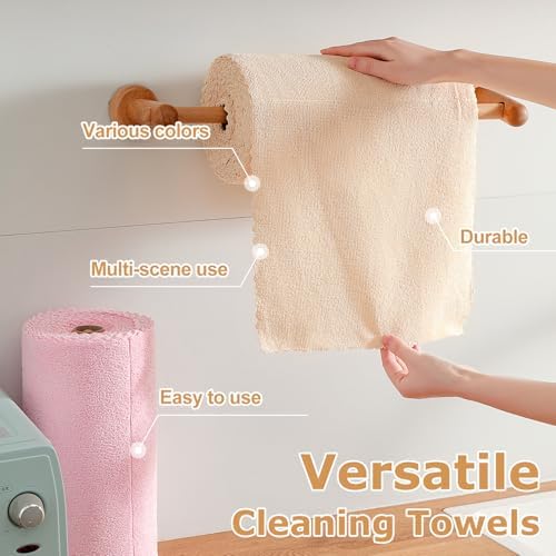 Jessy Home 80 Pack Microfiber Cleaning Cloth Roll Reusable Paper Towels 12"x12" - Image 4