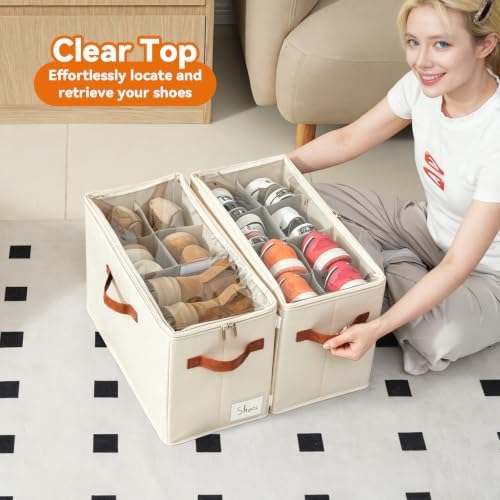 Shoe Organizer for Closet, Fits 32 Pairs, 4 Pack - Image 4