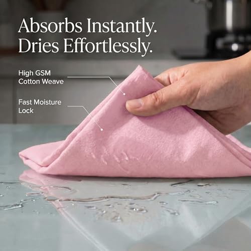 Urban Villa Kitchen Towels Cotton Dish Towels 20”x30” Pink - Image 2