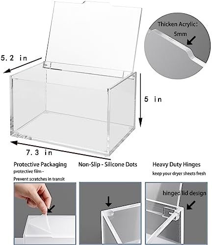 rejomiik Large Dryer Sheet Holder, Dryer Sheet Dispenser - Image 5