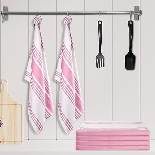 Urban Villa Kitchen Towels Cotton Dish Towels 20”x30” Baby Pink - Image 4