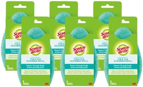 Scotch-Brite Non-Scratch Tub & Tile Scrubber Refill Pads, 6 Pack by Unknown