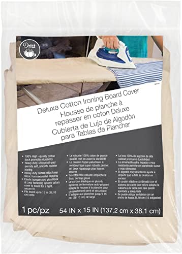 Dritz Clothing Care 82454 Deluxe Cotton Ironing Board Cover, 54 x 15-Inch by Dritz