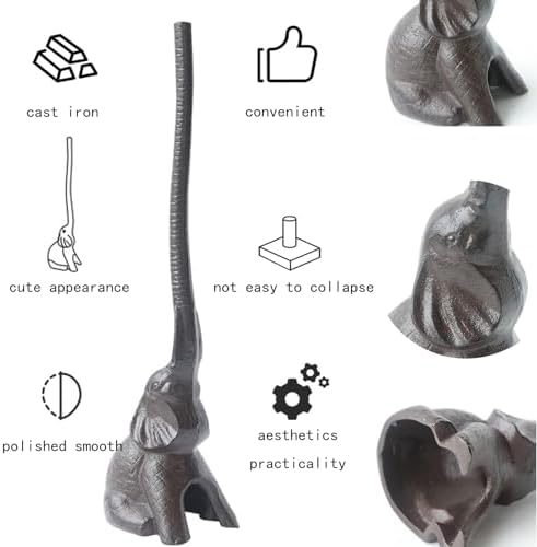 Elephant Toilet Paper Holder 16'' Cast Iron Paper Towel Holder Funny Toilet - Image 3