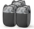 TECHMILLY Pop Up Foldable Laundry Basket, Mesh Laundry Hamper by TECHMILLY