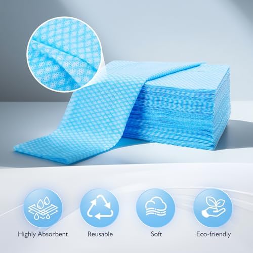60Pack Disposable Dish Cloths for Kitchen, 13.8x15.7"Cleaning Wipes - Image 2