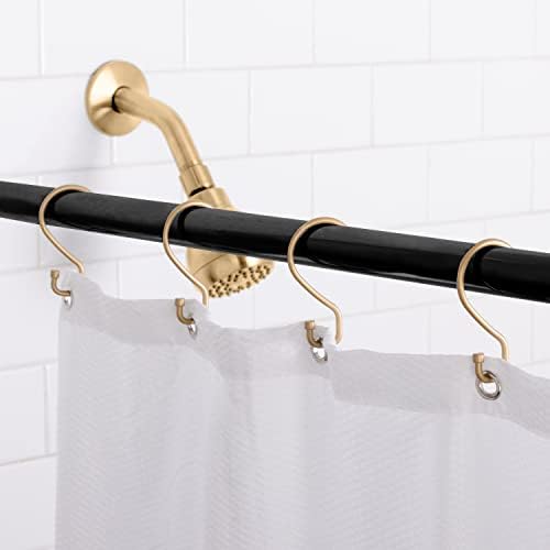 Bath Bliss 12 Pack S-Hook Shower Curtain Rings | Bathroom | Metal S Shaped - Image 5