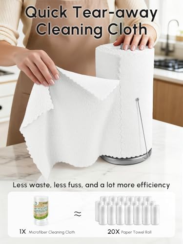 Microfiber Cleaning Cloths Roll 225 Pack 12x12 Inch Lint Free - Image 2