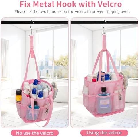 Shower Caddy Portable for College Dorm Room Essentials, Hanging Shower Caddy - Image 4