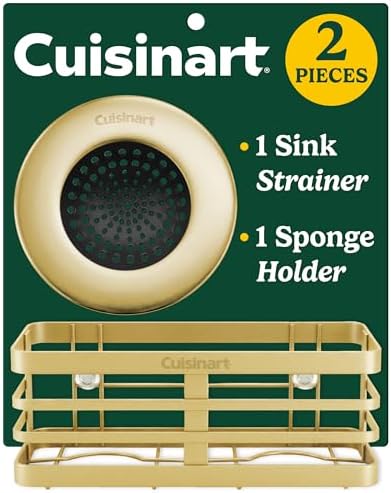 Cuisinart Sink Drain Strainer & Suction Cup Sponge Holder, 2-Piece Set by BestBrands