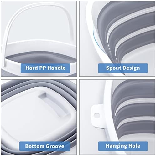 2 Pack Collapsible Buckets 10L 2.6 Gallon Cleaning Bucket Mop Bucket Folding - Image 5