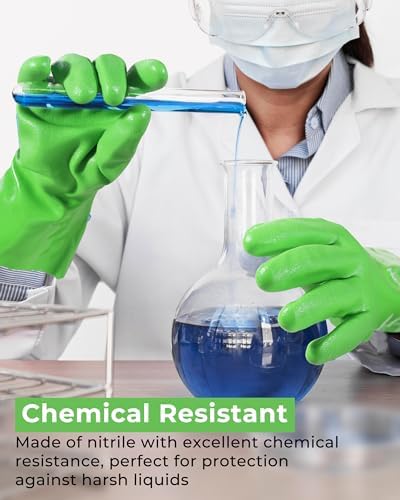 HANDLANDY Chemical Gloves, Heavy Duty Cleaning Gloves - Image 3