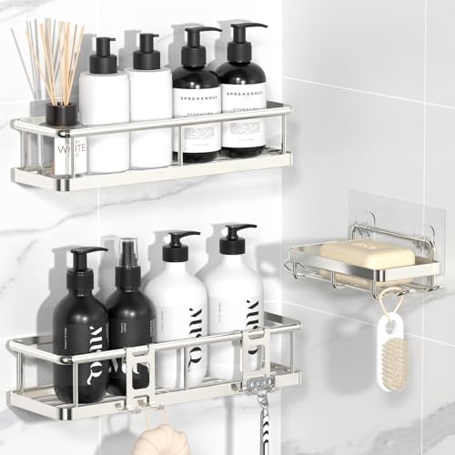 YASONIC Shower Caddy Adhesive, Rustproof Shower Organizer by YASONIC