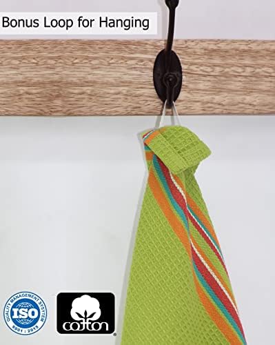 COTTON CRAFT Salsa Stripe Kitchen Towels - Image 6