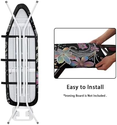 Dragonfly Flower Ironing Board Cover and Padding Removable Pad Decorative Covers - Image 4