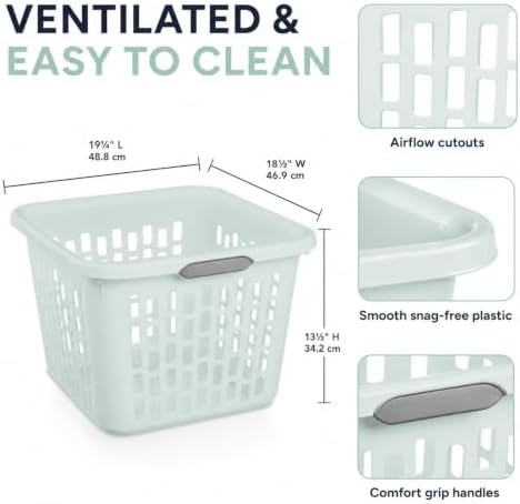 Mint Laundry Basket 6-Pack, 1.5 Bushel Square - Image 7