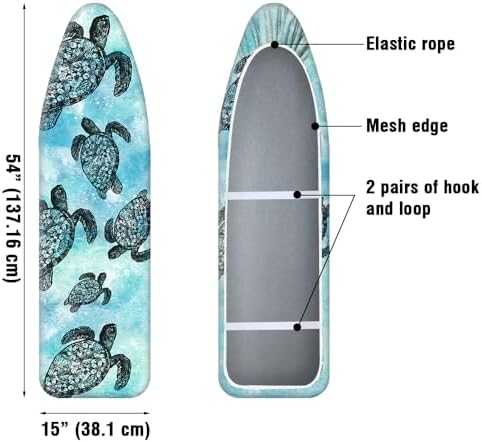 WIRESTER 15x54 Inch Ironing Board Cover, Silicone Coating, Replacement Iron - Image 2