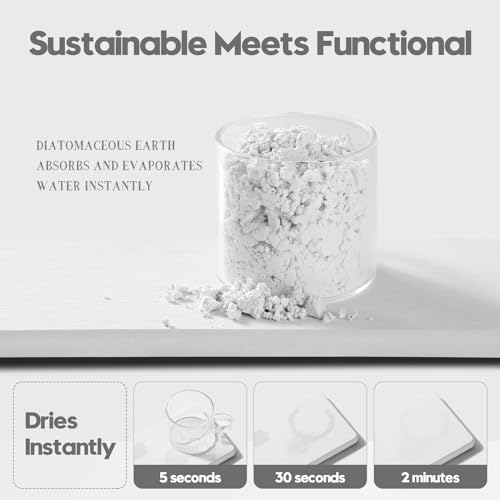 2PCS 10"x 5" Large Bathroom Sink Vanity Trays, Water Absorbing Diatomite Stone - Image 4