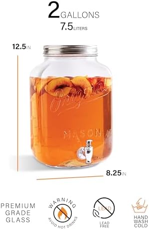 2 GALLON Glass Drink Dispensers - Image 6