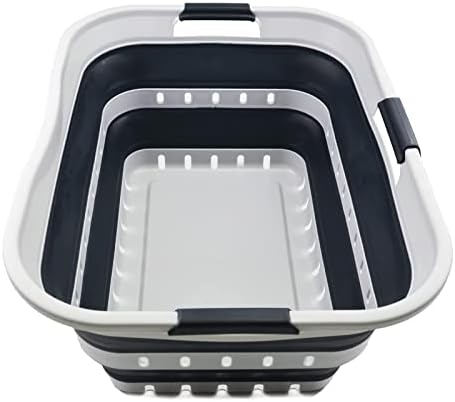 SAMMART 42L Collapsible Plastic Laundry Basket by SAMMART