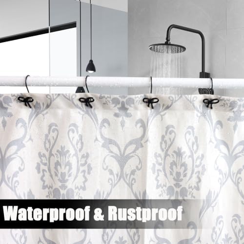Bow Decorative Shower Curtain Hooks, Rustproof Metal Bowknot Shower Curtain - Image 3