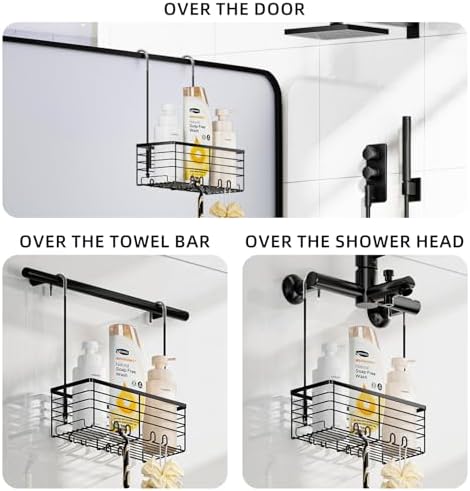 SHANSHUI Shower Hanging Caddy, Bathroom Shower Organizer Basket, Shampoo - Image 2