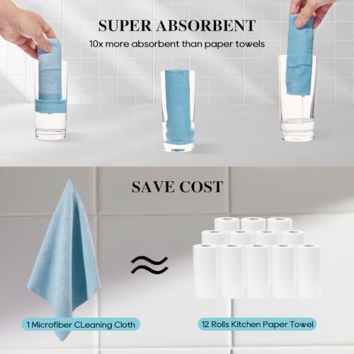 Microfiber Cleaning Cloth Roll 90 Pack, Tear Away - Image 4